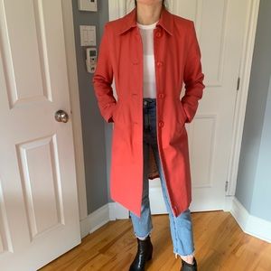 Smart Set coral light trench coat thick cotton